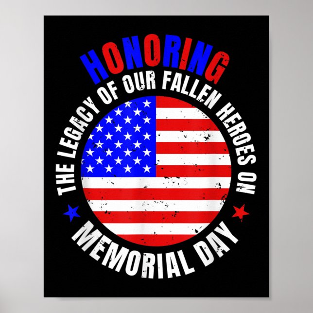 Poster Honrando o Dia do Memorial (Frente)