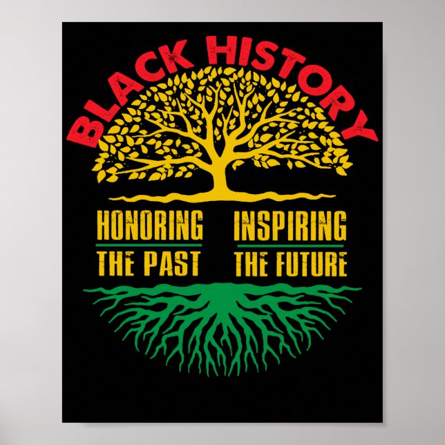 Poster Honrando o Mês do Histórico Negro Inspirador (Frente)