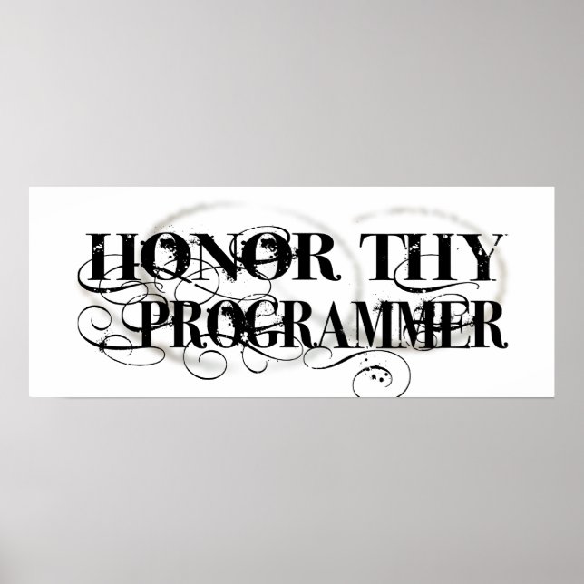 Póster Honre Thy Programmer (Frente)