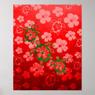 Póster Honu Turtles de Natal