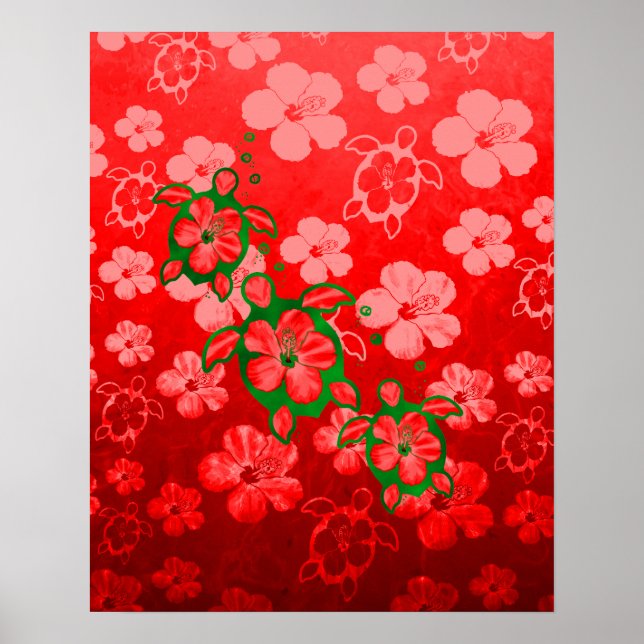 Póster Honu Turtles de Natal (Frente)