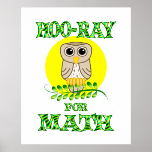 Póster Hoo-Ray para Matemática