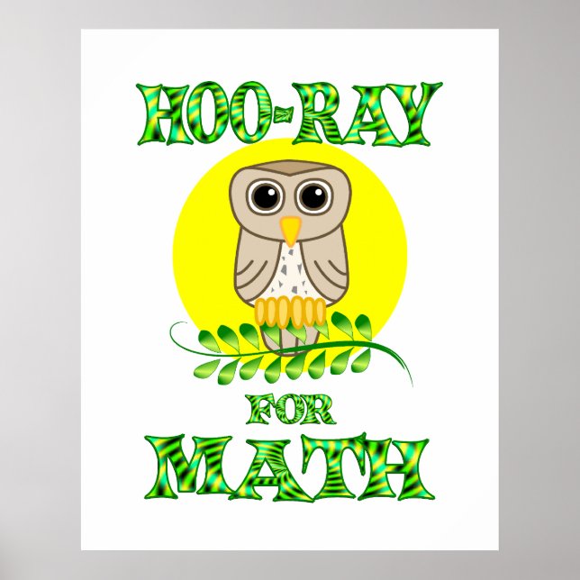 Póster Hoo-Ray para Matemática (Frente)