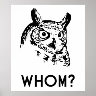 Póster Hoo Who Grammar Owl