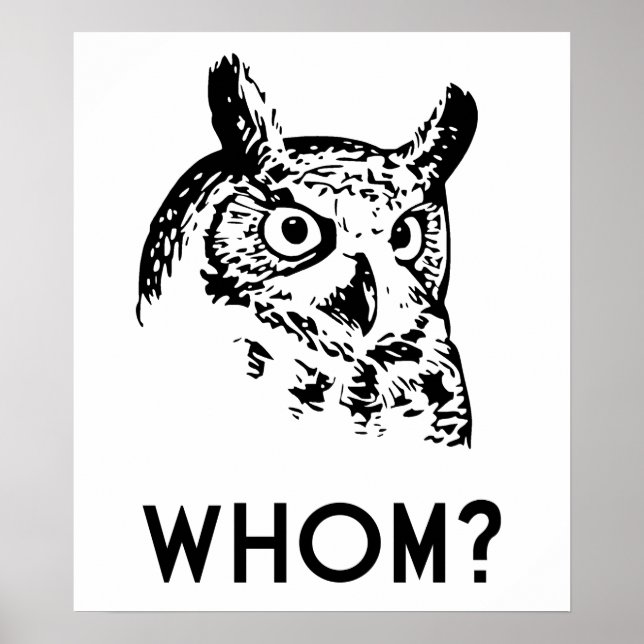 Póster Hoo Who Grammar Owl (Frente)