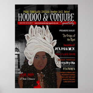 Poster Hoodoo e Conjure Cobrir de Edição Trimestral Premi