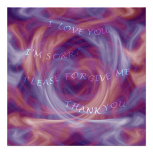 Póster Ho'oponopono Purple Smoke