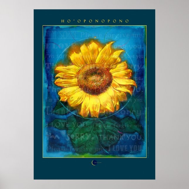 Poster Hooponopono Sunflower Cleansing (Frente)