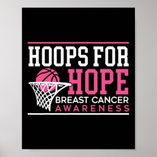 Poster Hoops Para Hope Bysketbyll Player Brewa Cancer