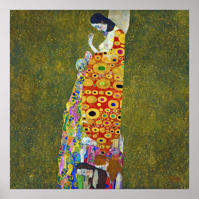 Poster Hope, Gustav Klimt (Frente)