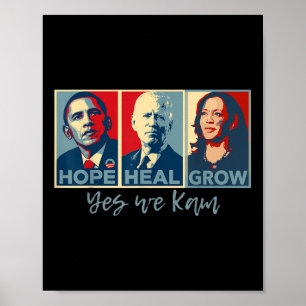 Poster Hope Heal Cresceu Obama Joe Biden Kamala Harris 20