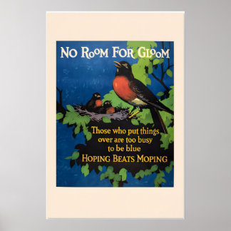 Poster Hoping Beats Moping - 1920s Mather Business