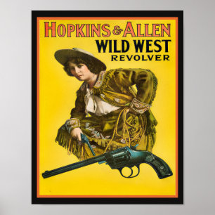 Poster Hopkins & Allen Wild West Revolver