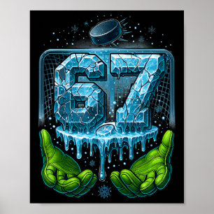 Poster Hóquei 67 Seis Sete Divertido Seis Sete 6 7 Geraçã