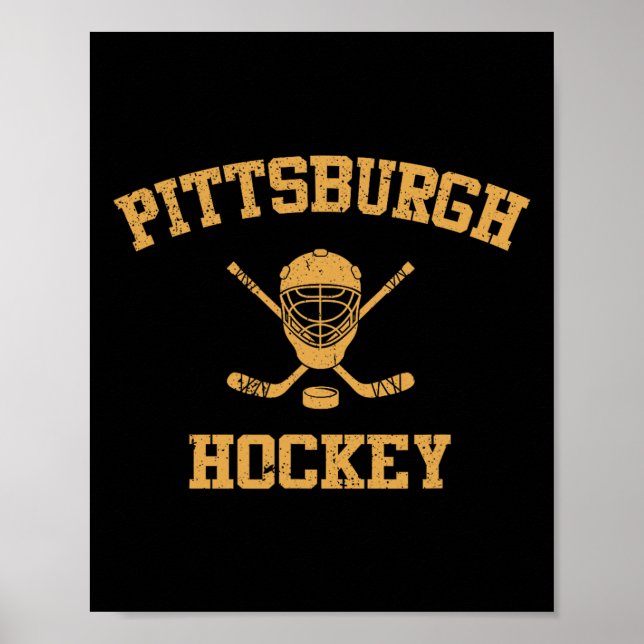 Poster Hóquei Antigo de Pittsburgh (Frente)