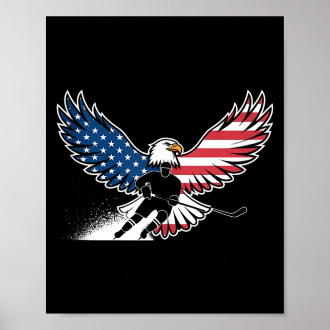 Poster Hóquei da Bandeira Americana (Frente)