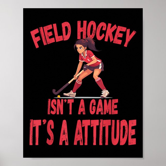 Poster Hóquei de Campo Não é um Jogo é uma Atitude (Frente)