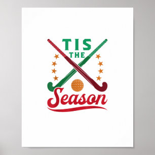 Poster Hóquei de Campo Natal É a Temporada Jogador Férias
