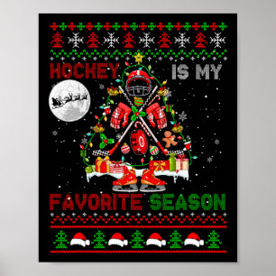 Poster Hóquei É Minha Estação Favorita Equipamento De Árv