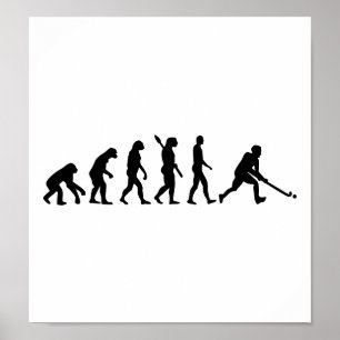 Poster Hóquei em campo da evolução