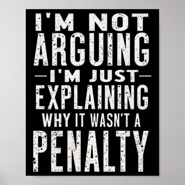 Poster Hóquei Explicando Por Que Não Foi Penalidade  (Frente)