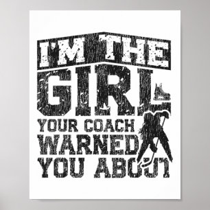 Poster Hóquei no Gelo Garota Vintage Eu Sou a Garota que