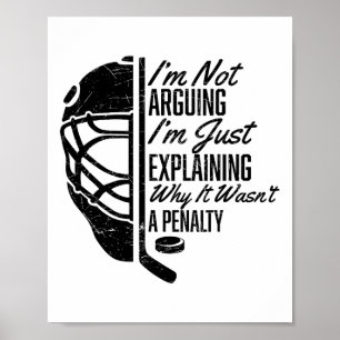 Poster Hóquei no Gelo Hóquei Divertido Jogador de Hóquei