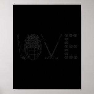 Poster Hóquei no Gelo Vintage Amor Amor