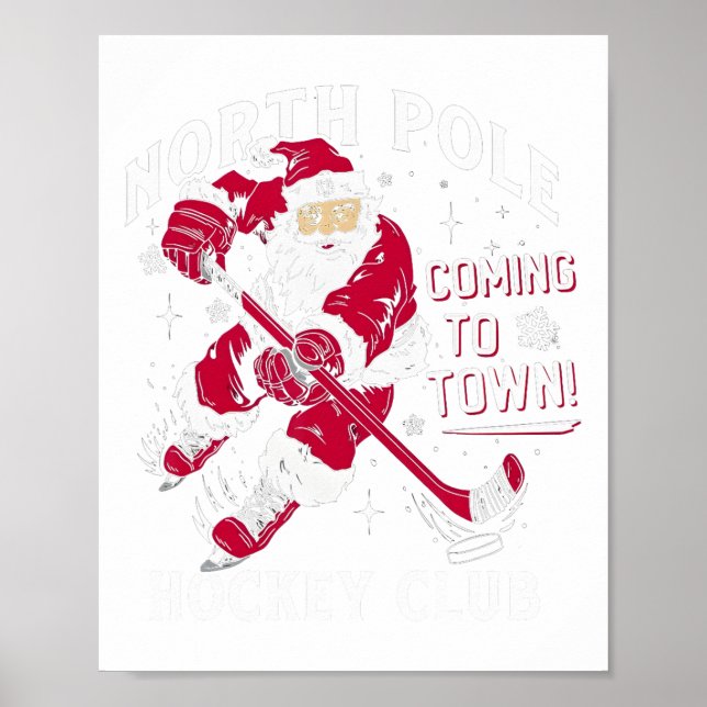 Poster Hóquei no Pólo Norte Chegando ao Natal da Cidade  (Frente)