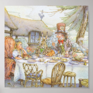 Póster Hora da festa do chá