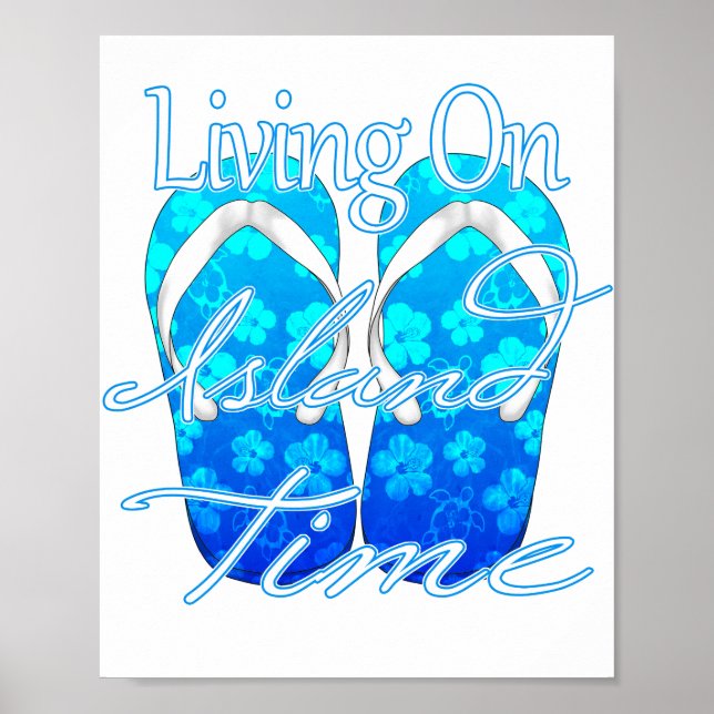 Poster Hora da Ilha Azul do Oceano (Frente)
