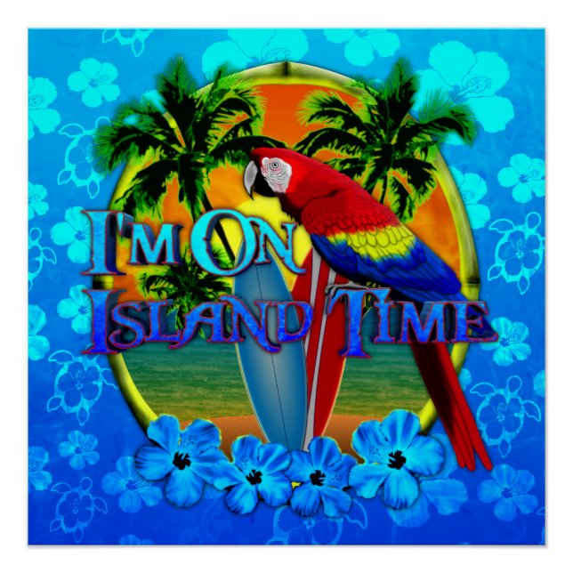 Póster Hora da Ilha Sunset (Frente)