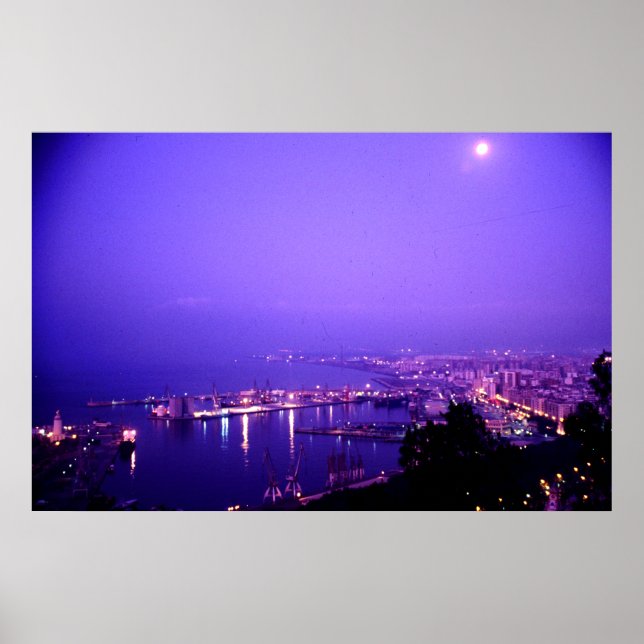 Póster Hora da noite, Málaga, Espanha (Frente)