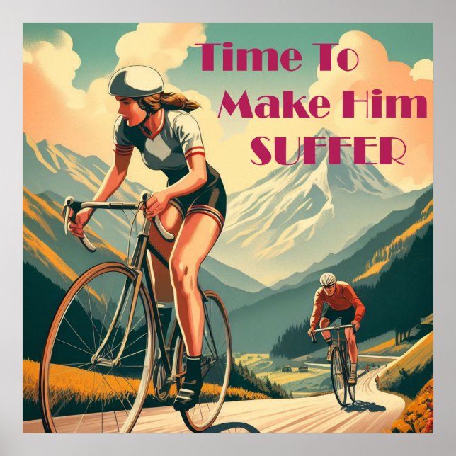 Poster Hora de Fazê-lo Sofrer Ciclismo (Frente)