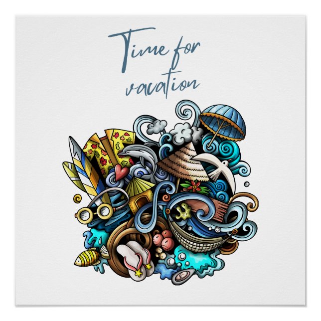 Póster hora de férias (Frente)