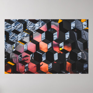 Poster Hora de ouro multicolorido