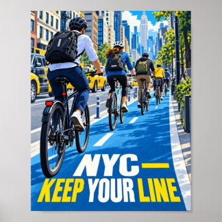 Poster Hora de Pico na Ciclovia de Nova York