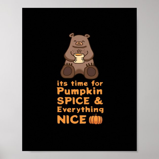 Poster Hora De Pumpkin Spice E Tudo Que É Bonito Seja (Frente)