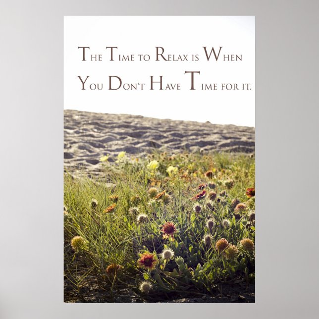 Poster Hora de relaxar "poster" (Frente)