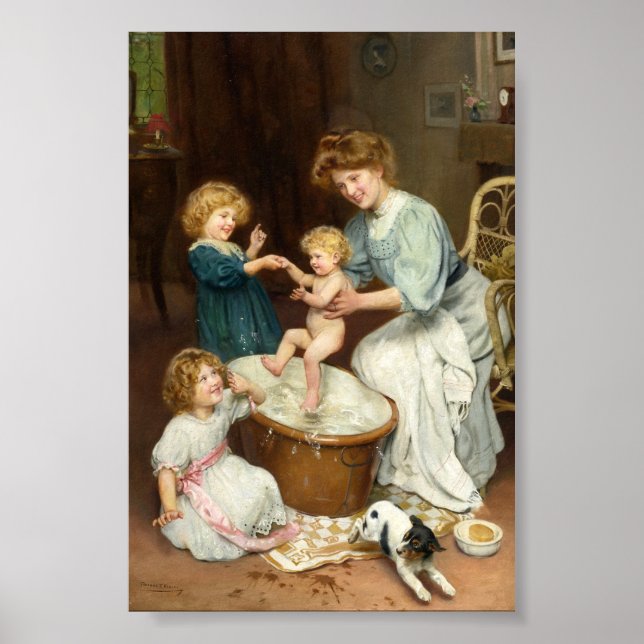 Poster Hora do Banho do Bebê | Arthur John Elsley (Frente)