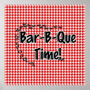 Poster Hora do CHURRASCO! Tela de Mesa com verificação 