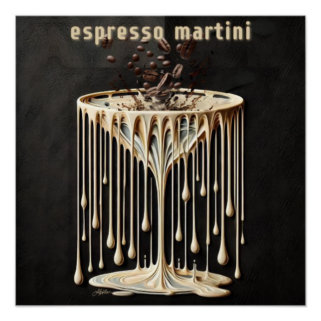 Póster Hora do Cocktail Espresso Martini (Frente)
