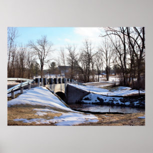 Poster Hora do inverno com ponte
