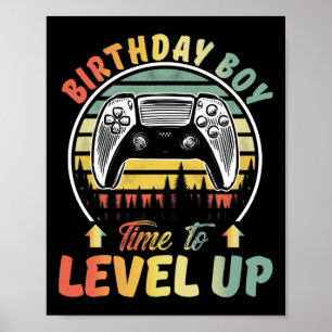Poster Hora do Menino para Subir de Nível Video Games Gam