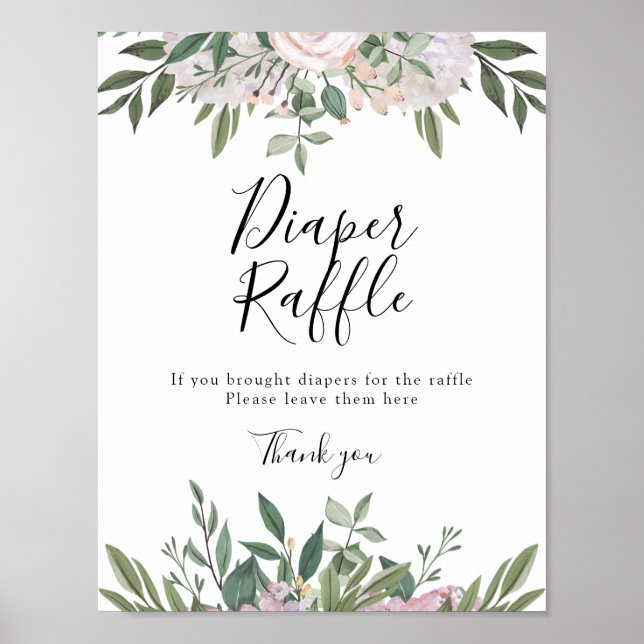 Poster Hora do Sinal de Raffle da Fralda de Tea (Frente)