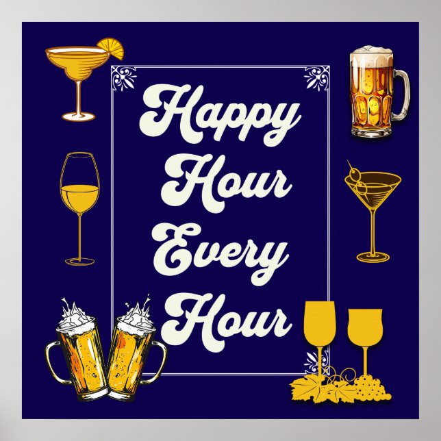 Poster Hora feliz a cada hora (Frente)