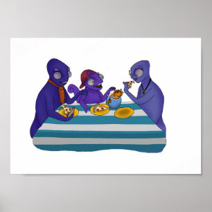 Poster Horário da Pizza de Pepperoni