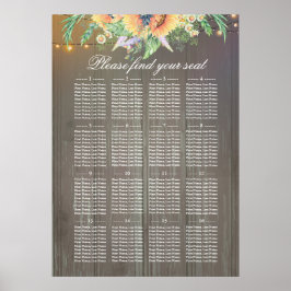 Poster Horário de Casamento Russo dos Girassóis