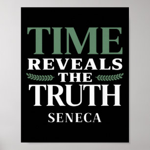 Poster Horário de Cotação Sêneca Revela Filosofia Estátic