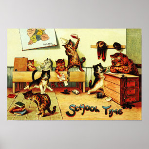 Poster Horário Escolar Gats Louis Wain